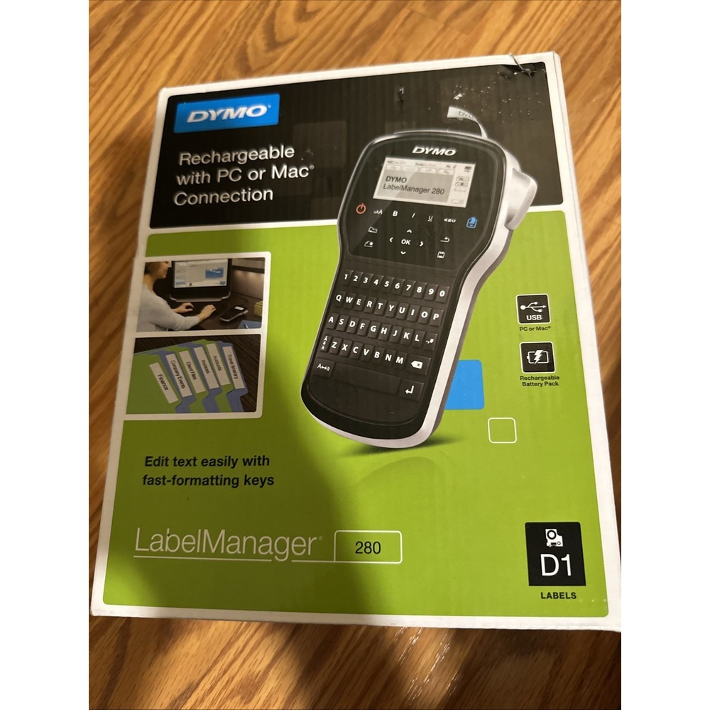 Dymo LabelManager 280 Hand-Held Label Maker with Charging Cable